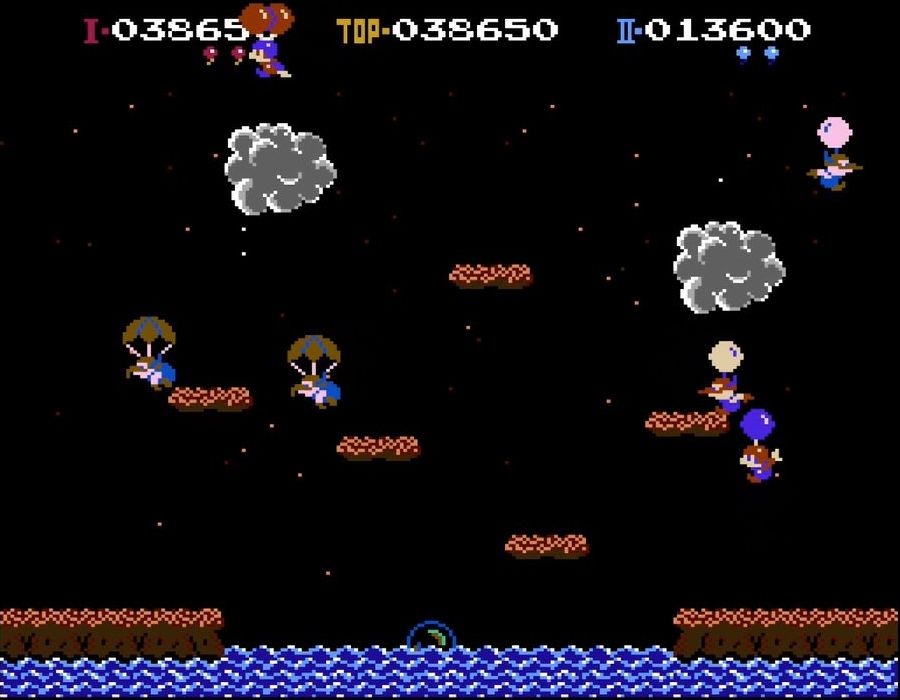 敵に風船を1個割られると上昇力が低下し、2個割られるとミスになる