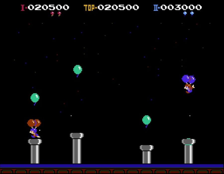 ボーナスステージは、4か所の土管から出現する風船を割った数だけ得点がもらえるルール。BGMも、パーフェクトを獲得時のファンファーレも最高だった