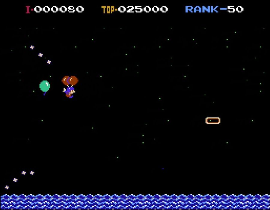 無数の雷が出現する「バルーントリップ」。簡単そうに見えるかもしれないが、これが実に難しい