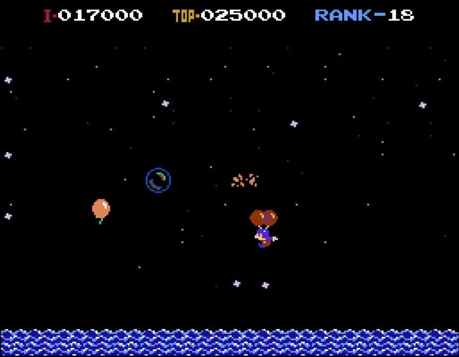 20個連続で風船を割り、ボーナス得点を獲得したときの達成感は格別だ