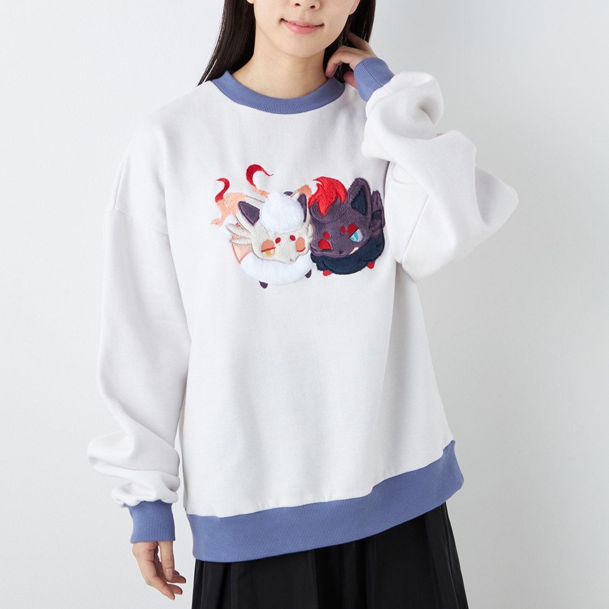 ワンポイント刺繍ロングTシャツ ジグザグマ＆ガラルジグザグマ