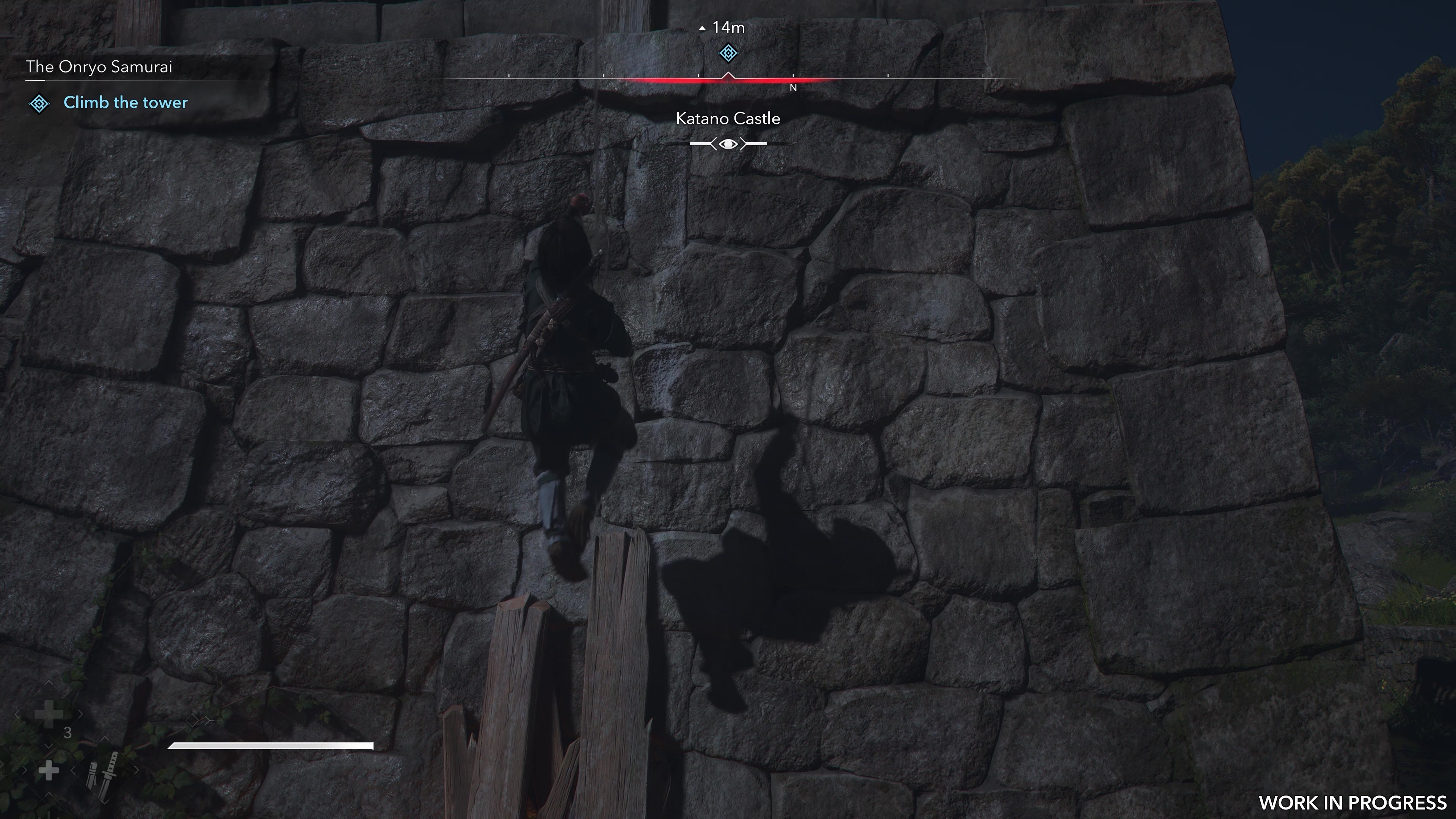 鈎縄で壁を一気に登ったり、体をくるっと回転させて足場を移動したり。とても軽やかな身のこなしで移動できる