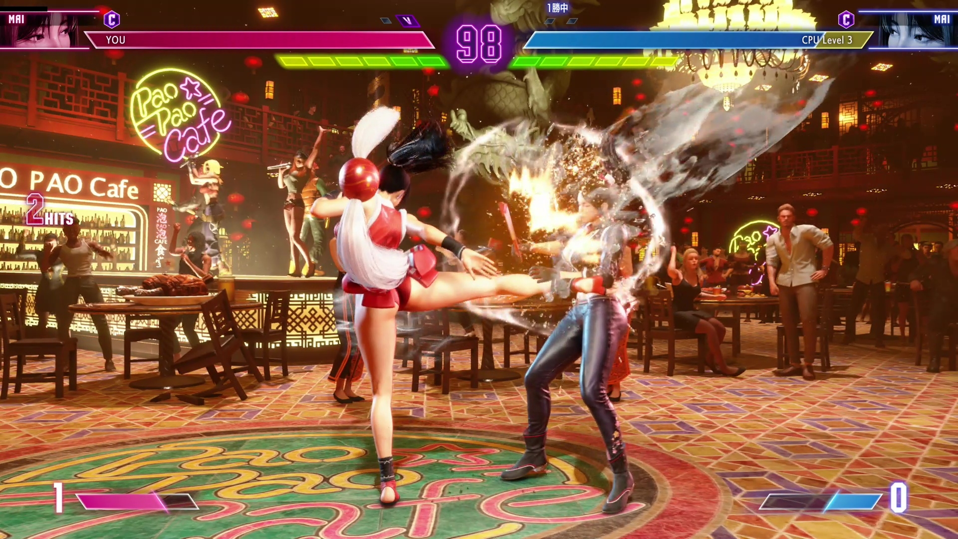 「餓狼伝説」特有のラインを移動しながら技を繰り出す