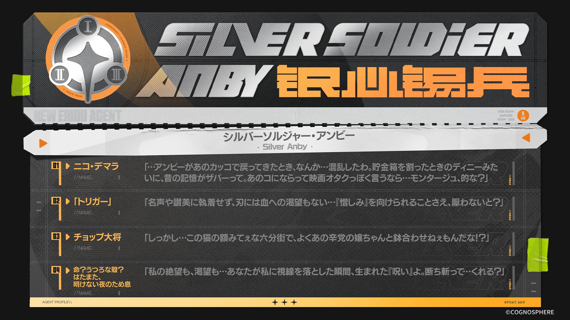 「シルバーソルジャー・アンビー」