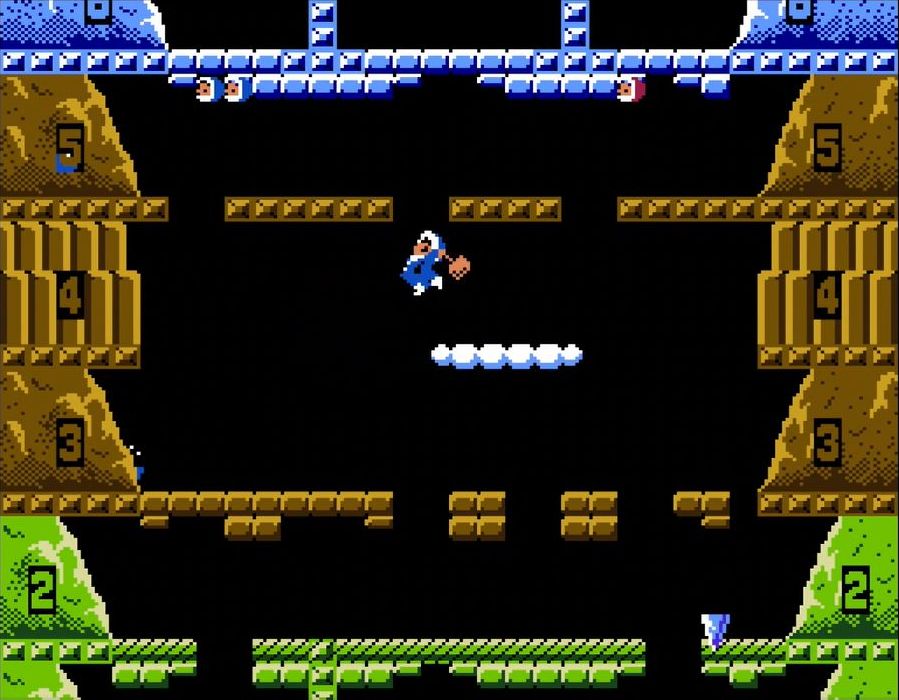 左右に動く雲の上に乗ったままジャンプし、上のフロアに進むテクニックもしばしば要求される