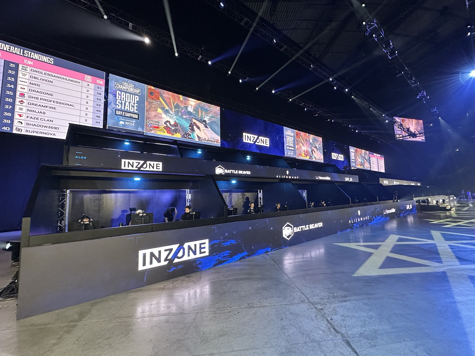 選手たちのプレイエリア