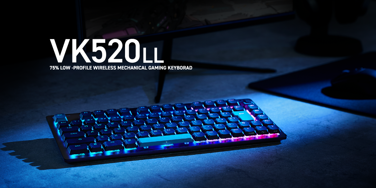 ロープロファイルのVK520LL（上）とスタンダードプロファイルのVK520L（下）の比較