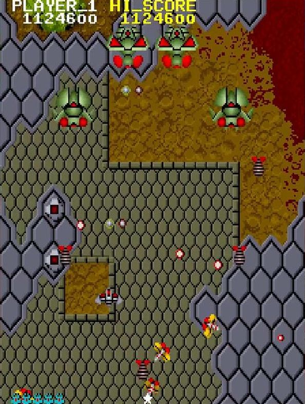 耐久力の高い、巨大な敵の昆虫がひんぱんに出現するのも本作の大きな特徴のひとつだ