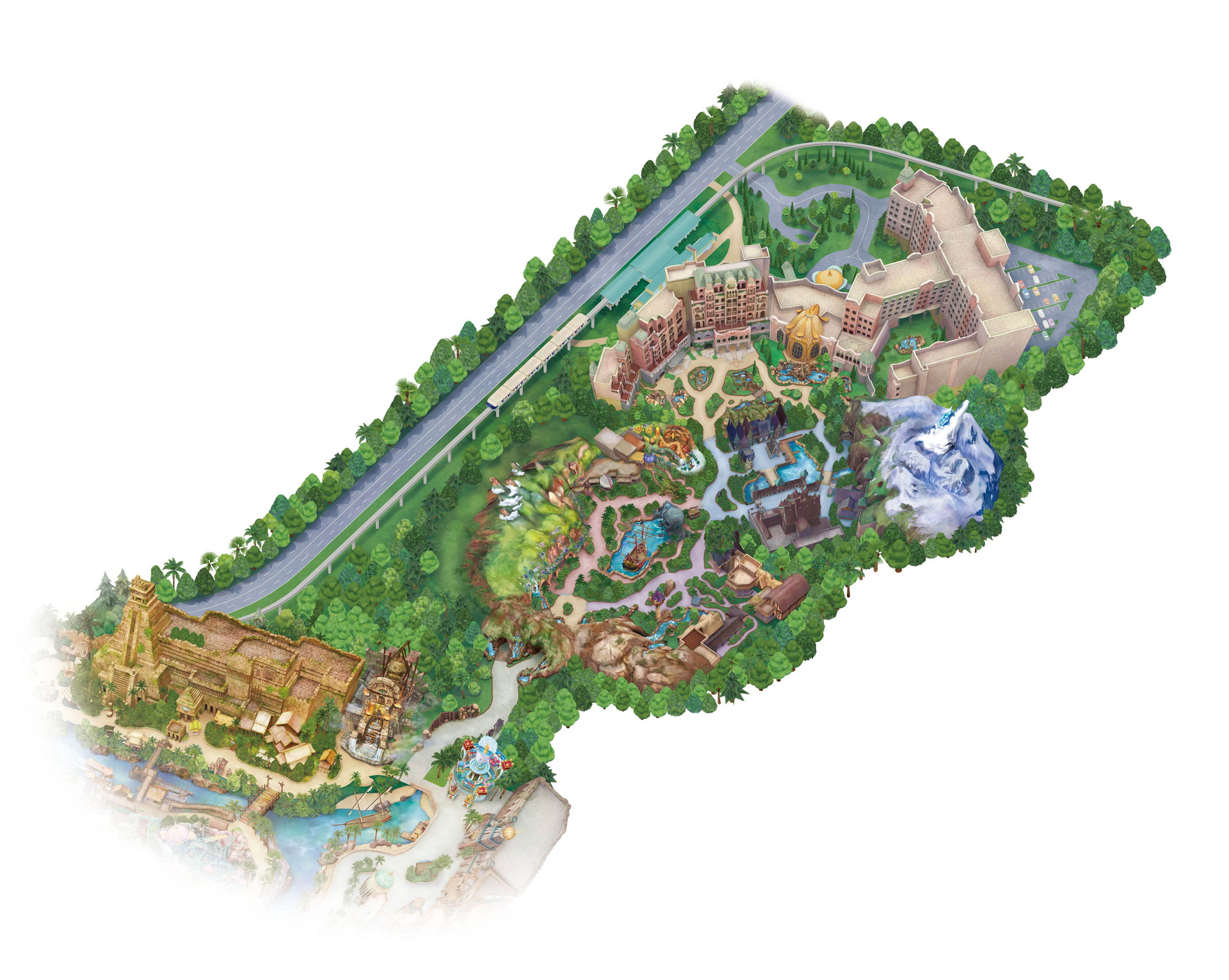 「ファンタジースプリングス」はパークの入口から最奥にあり、混雑も相まってたどり着くまでに時間を要する。なんとなくで移動すると迷うこともある（筆者経験済み）ため、位置関係はしっかり把握して臨むのがオススメだ。