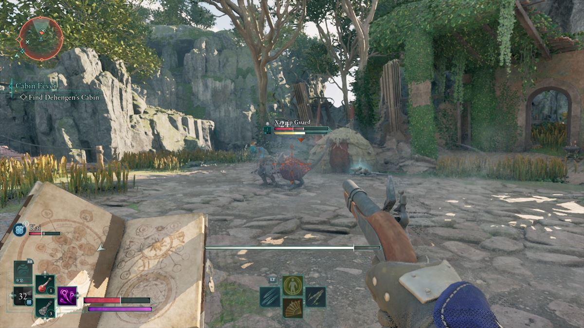 銃とグリモアの遠距離ビルドも可能。なお、どの装備も右左どちらの手でも装備できるほか、両手ダガーや2丁拳銃といったビルドも可能