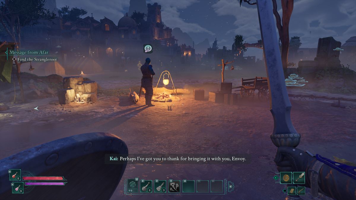 キャンプではライフを回復できるだけでなく、仲間と会話することもできる