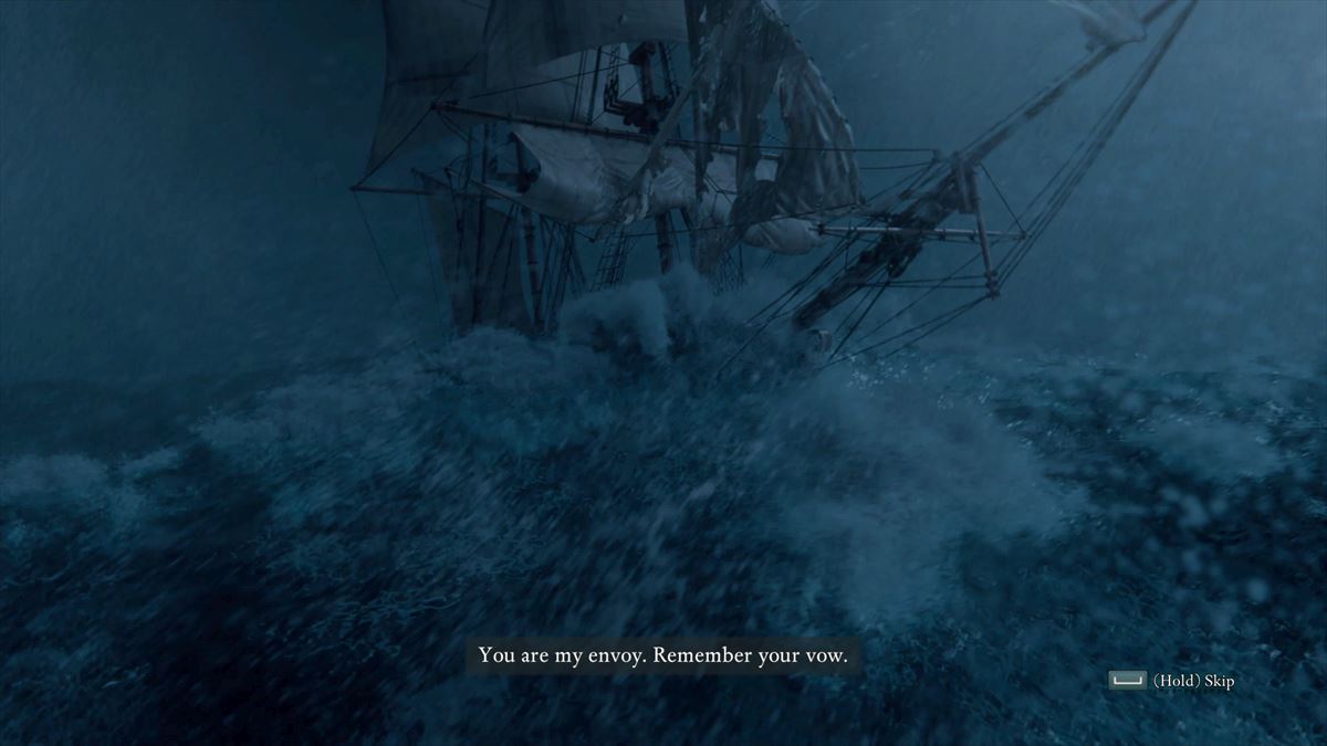 本作のストーリーは、主人公の乗った船が味方に攻撃され沈没するところから始まる。なんらかの陰謀や謎を感じさせる導入だ