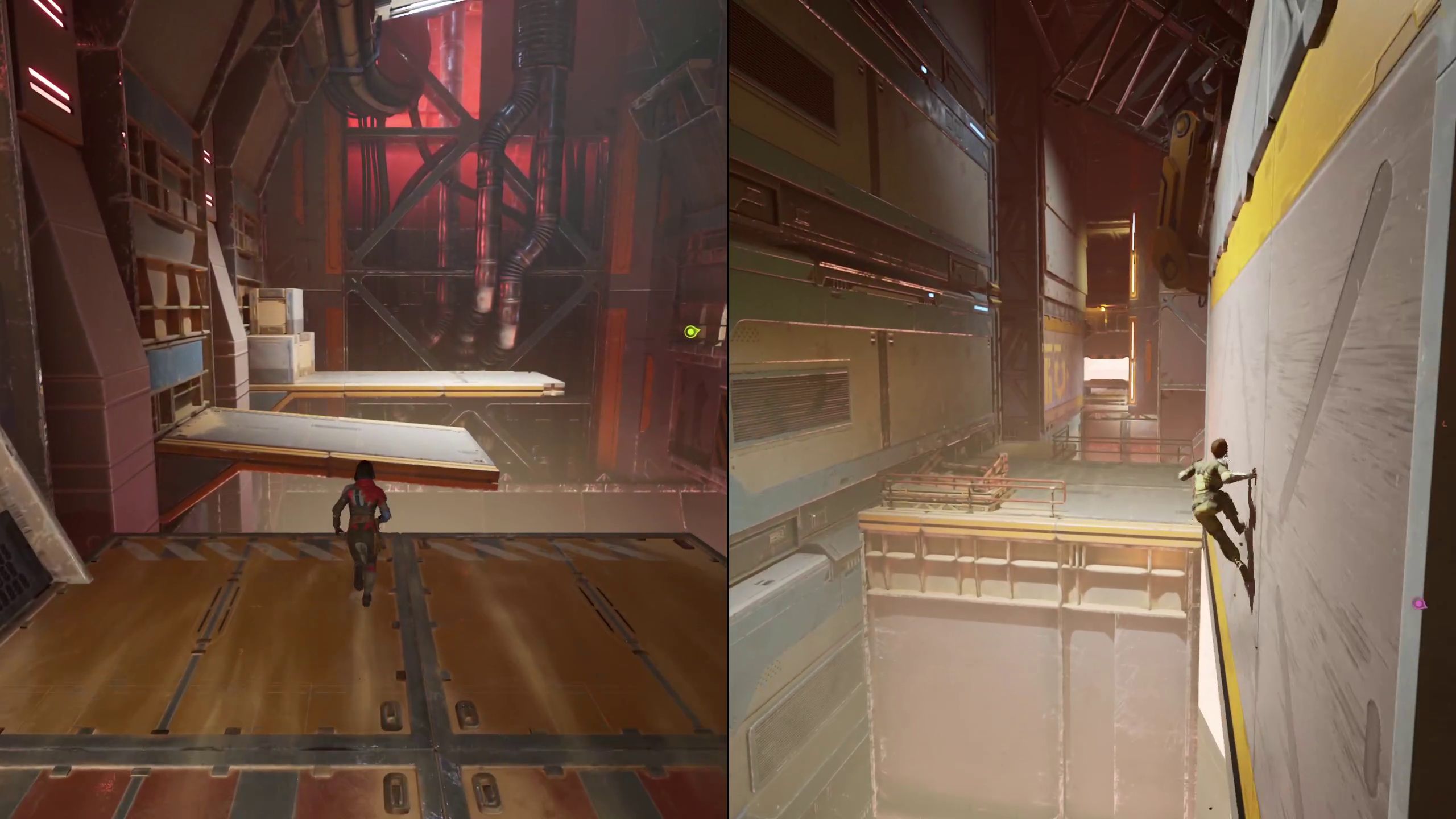 画面を分割してそれぞれの画面でゲームを進めていく