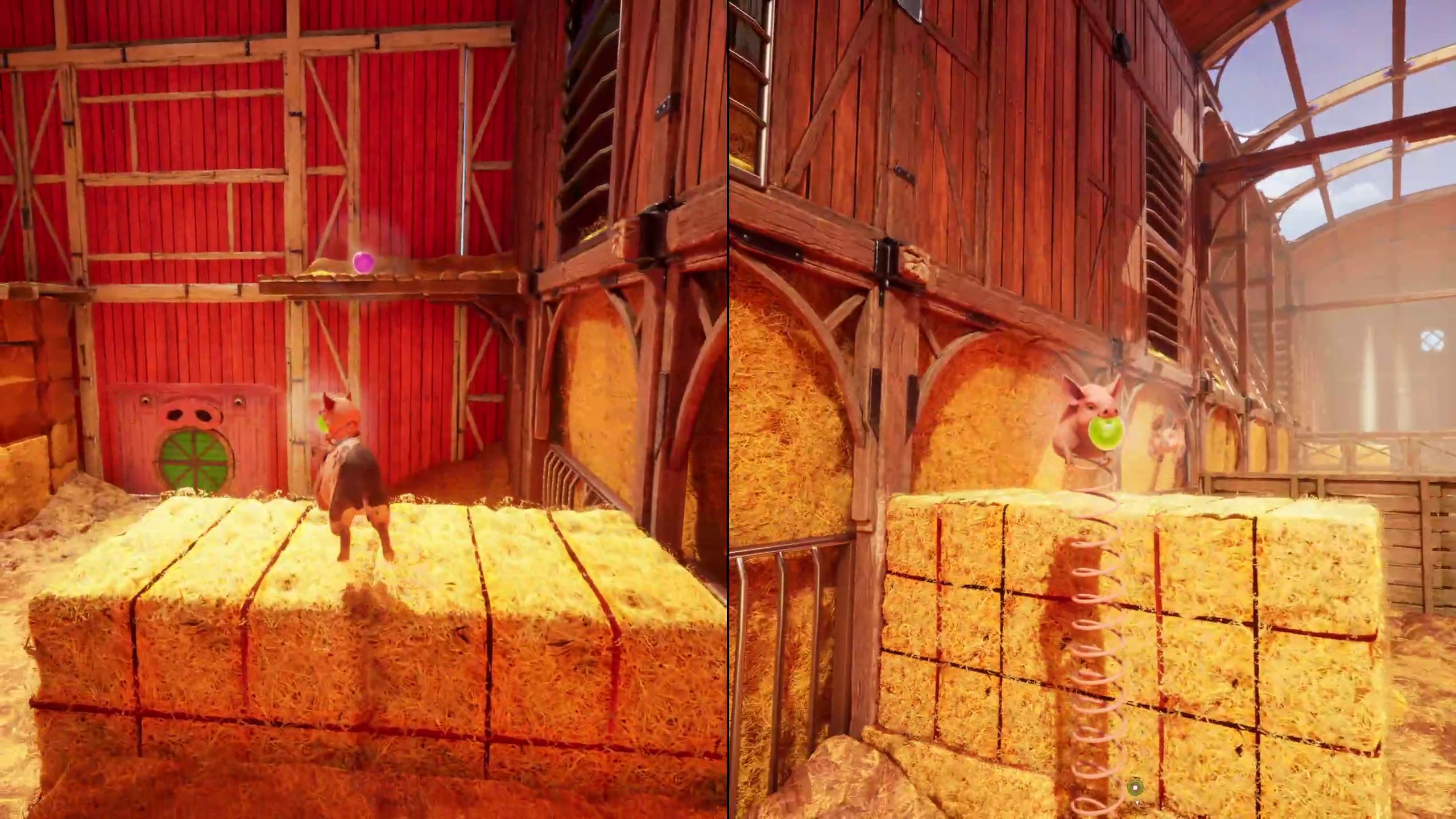 サイドストーリーでは2人が豚になって、ばねやおならで空を飛ぶ