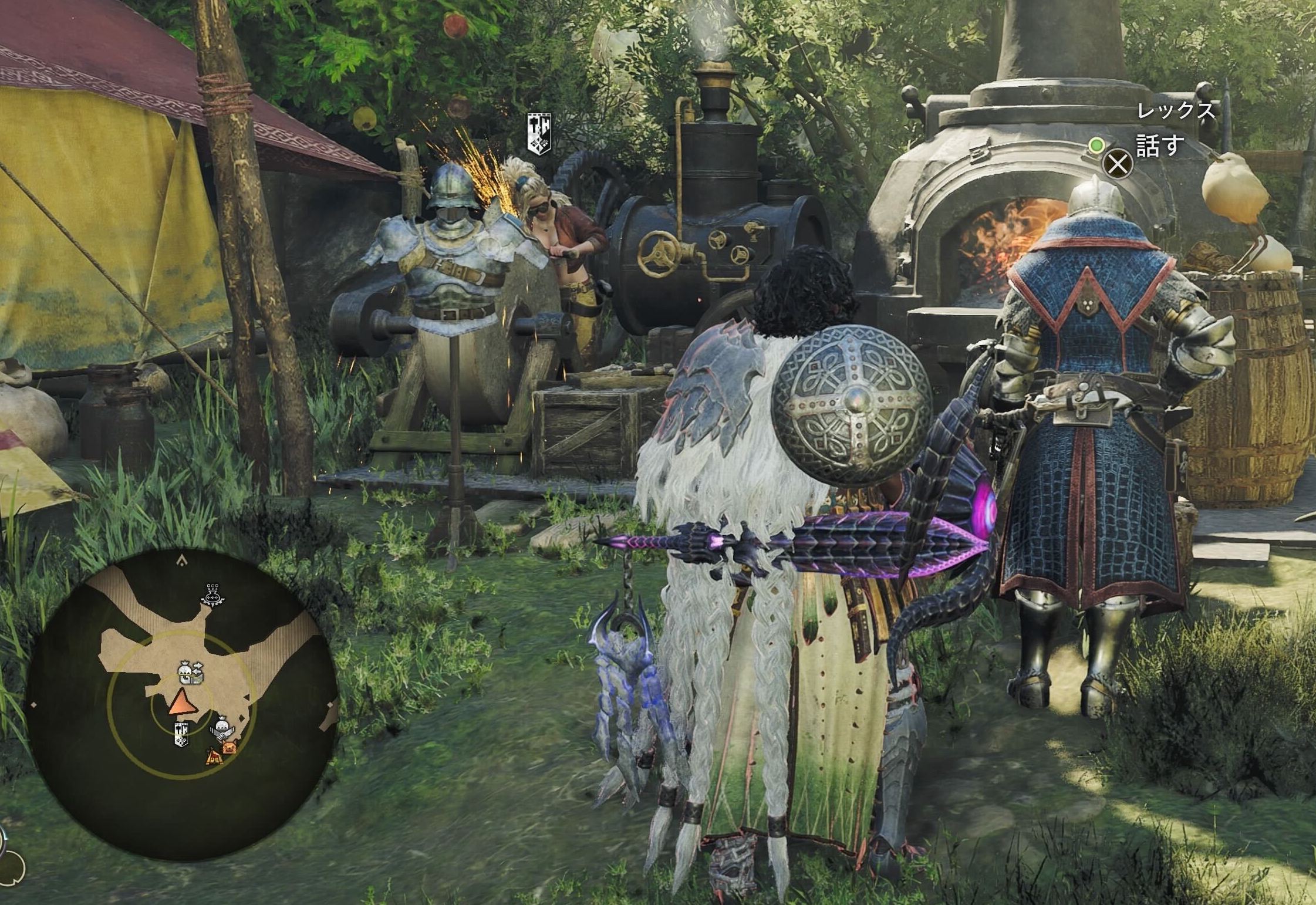 サイドミッション「門衛として」を受領できるNPCは交わりの峰スージャにいるレックス。ジェマの工房の近くにいる