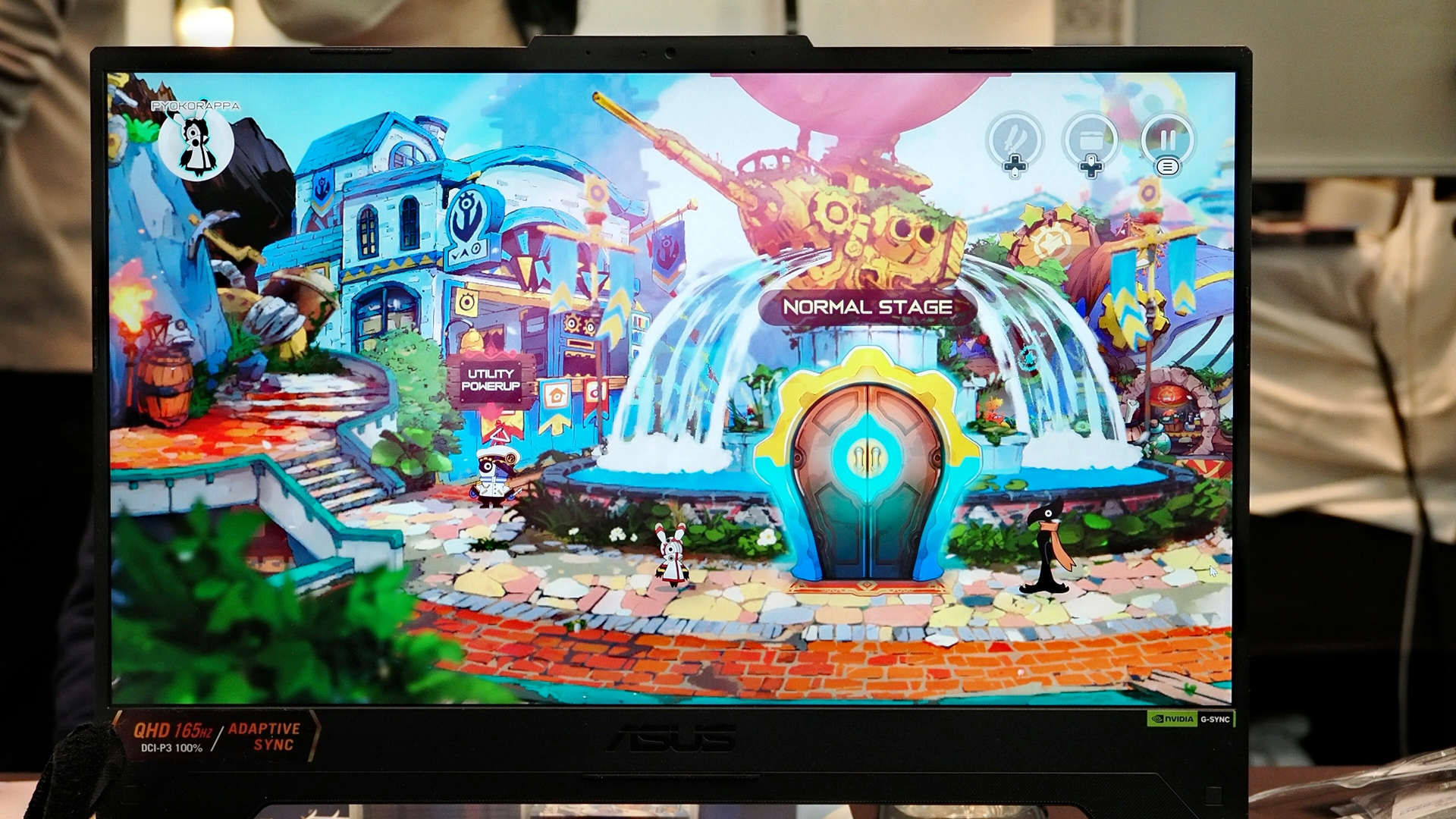 ノーツにあわせてタイミングよくボタンを押す