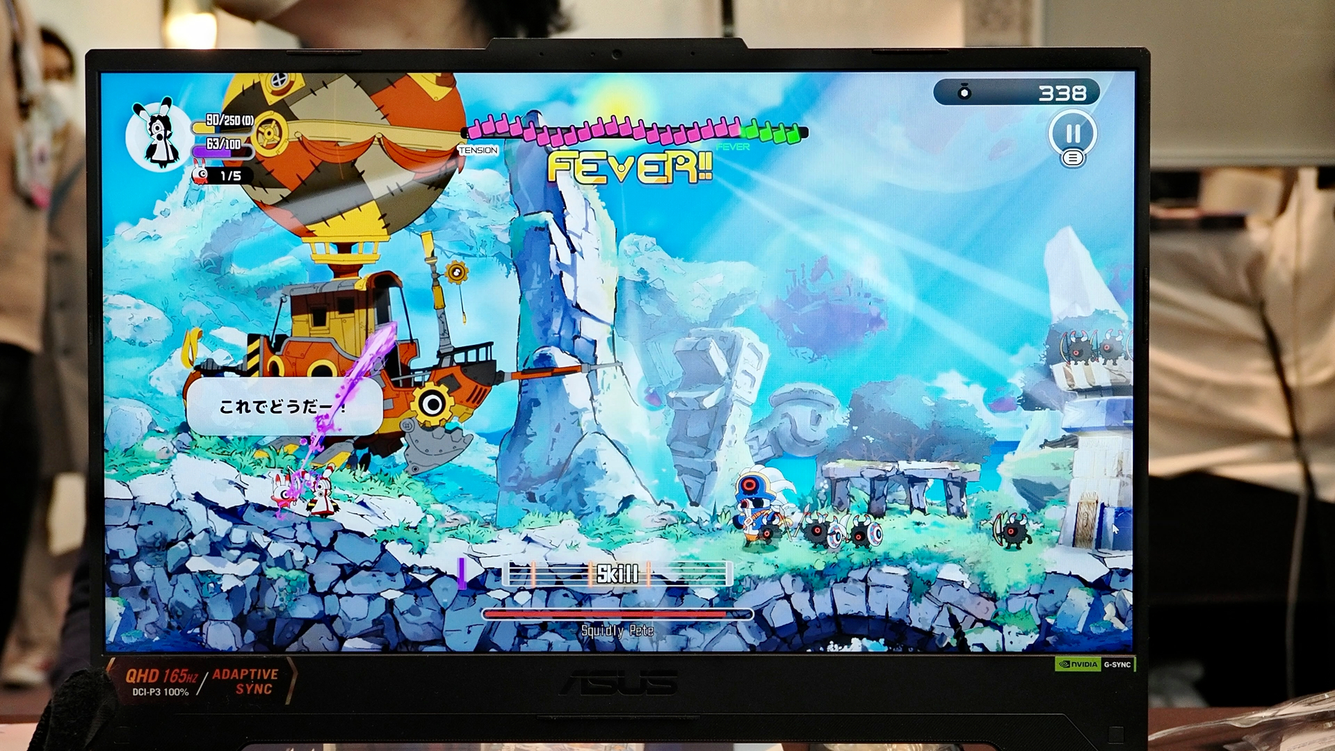 リズムゲームは「PATAPON」らしさを感じるが、プレーヤーキャラクターの操作も必要