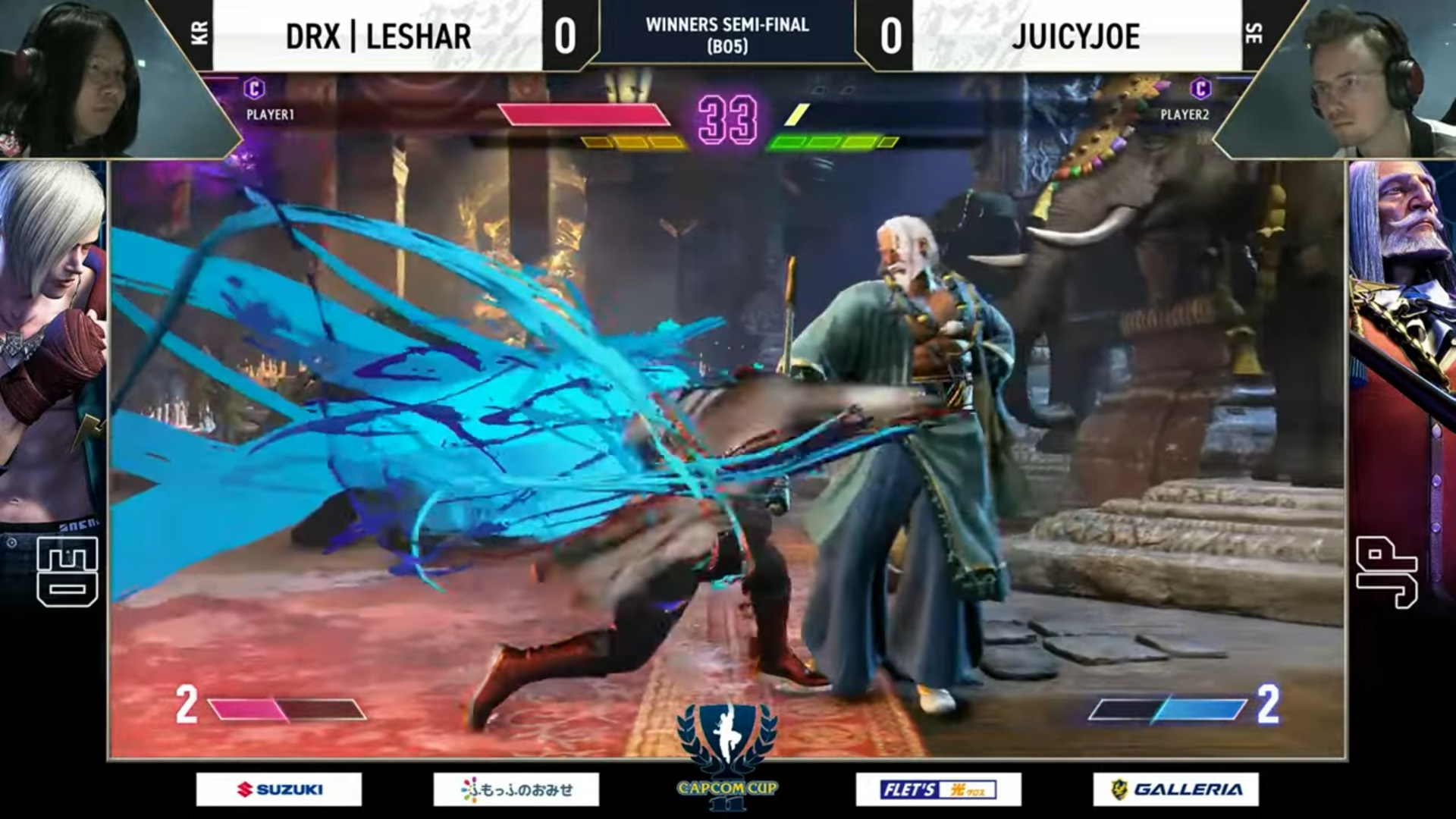 1試合目に続きヴィーハトというマジックを巧みに操るJuicyjoe選手、その魔術に立ち向かうLeshar選手の攻防は必見。Leshar選手が勝てばウィナーズファイナルで待ち受けるは翔選手とのJP2連戦。Juicyjoe選手が勝てば魔術師とプリンスのJPミラー対決が行なわれることとなる運命の1戦は要注目だ!!