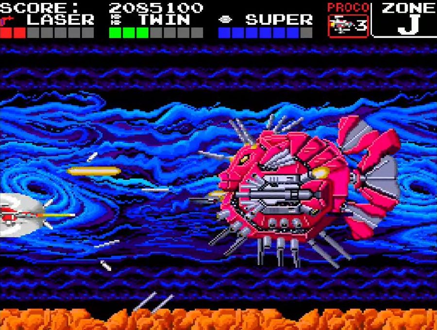 筆者が最初に悩まされた強敵、針状の弾を撃ちまくる「スチールスピン」