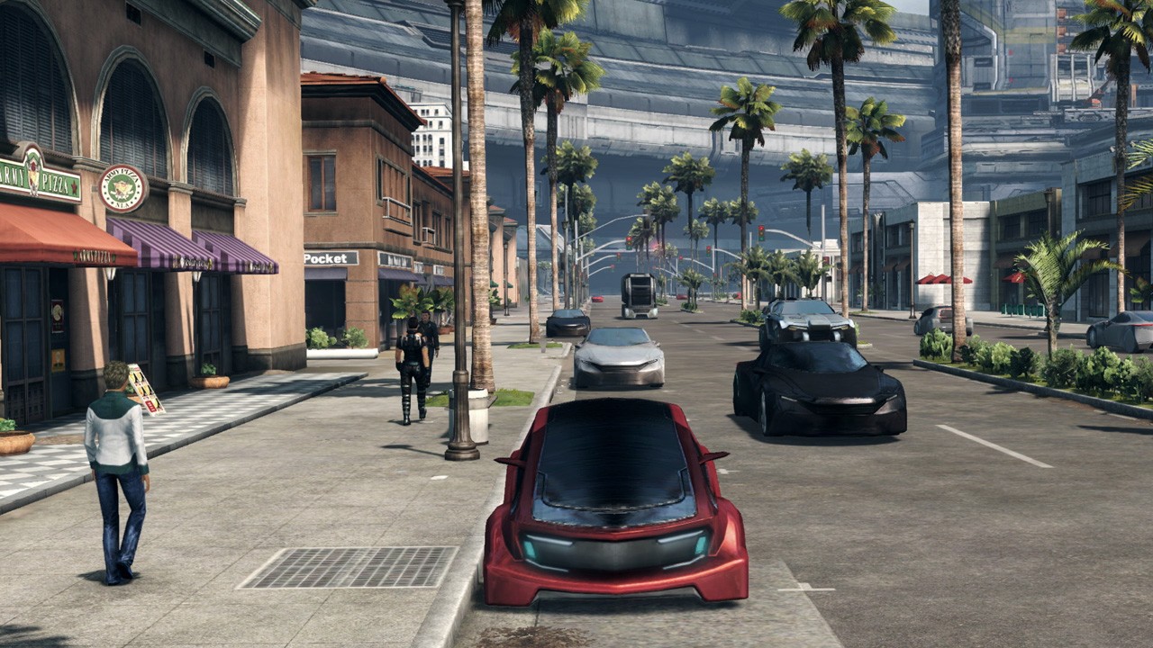 NLAの中には街並みが広がり、人々が生活している