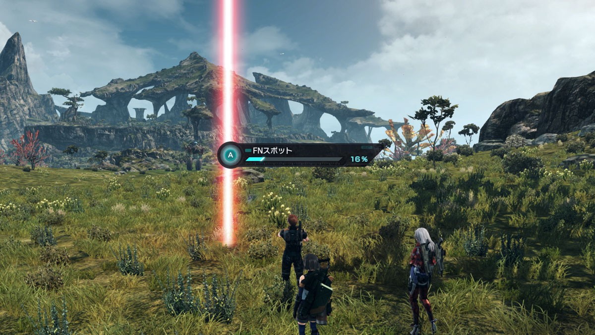 フィールド上にあるスポットには、データプローブを設置できる