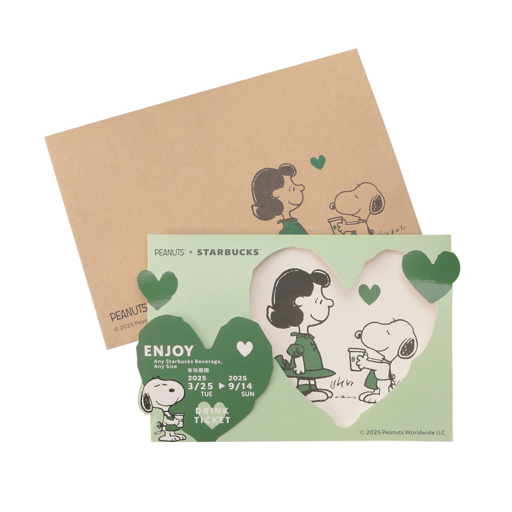 PEANUTS ビバレッジ カード ハートウィンドウ（価格：900円）