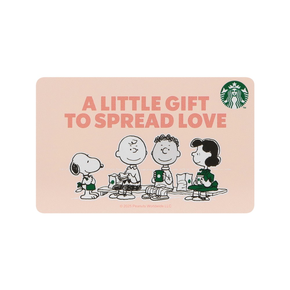 スターバックス カード PEANUTS LOVE（2,000円以上の入金で発行可能）
