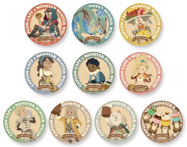 ドリンクメニューを注文すると、コラボ限定デザインのコースターが1枚付いてくる(全10種類からランダム)