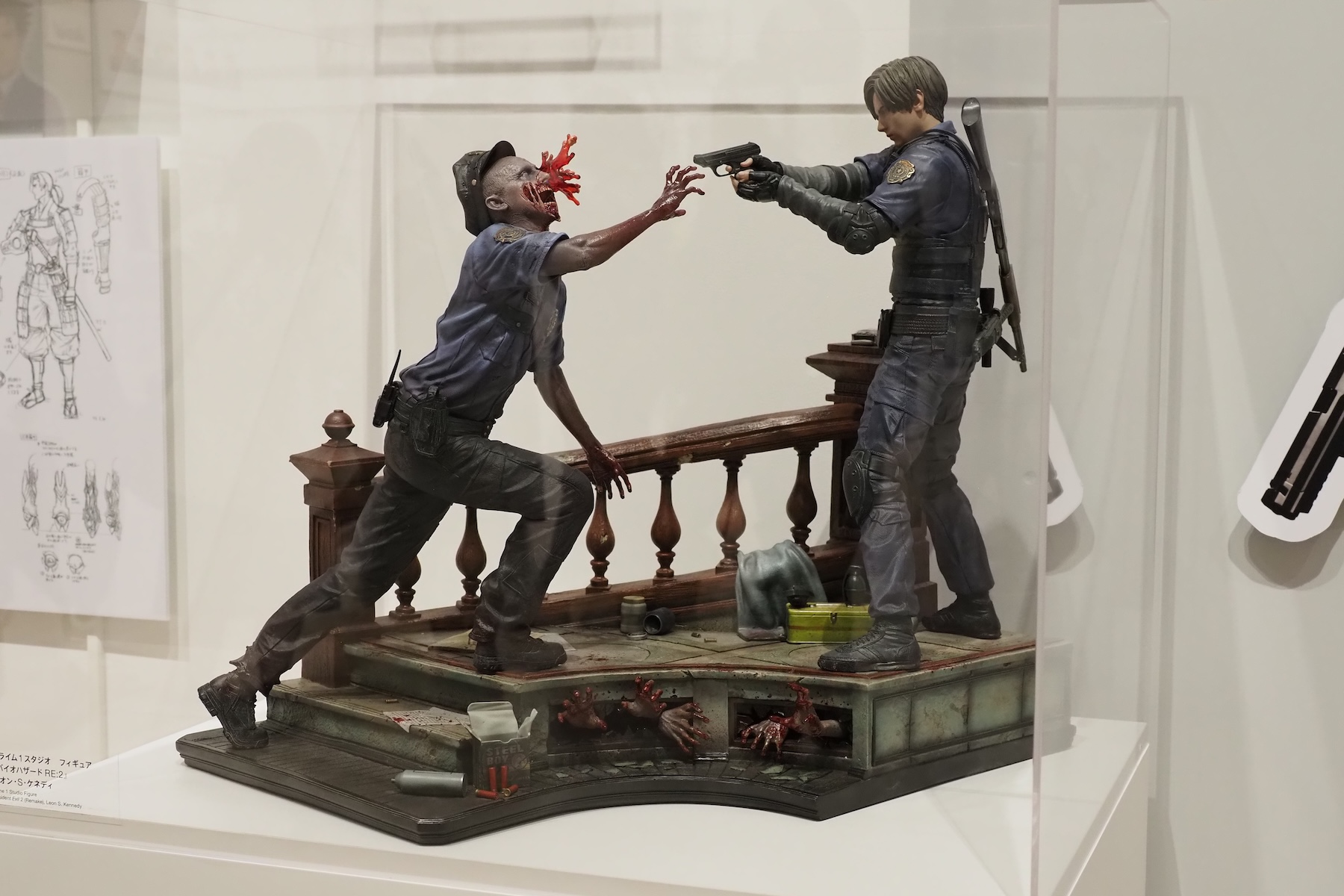 キャラクターによってはフィギュアも展示されている