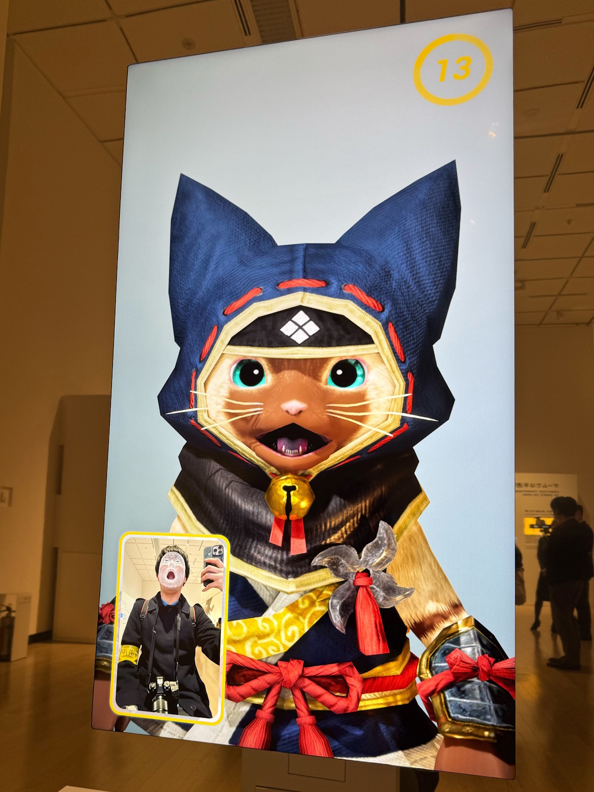 自分の顔に合わせてアイルーの顔が変わるのが面白い