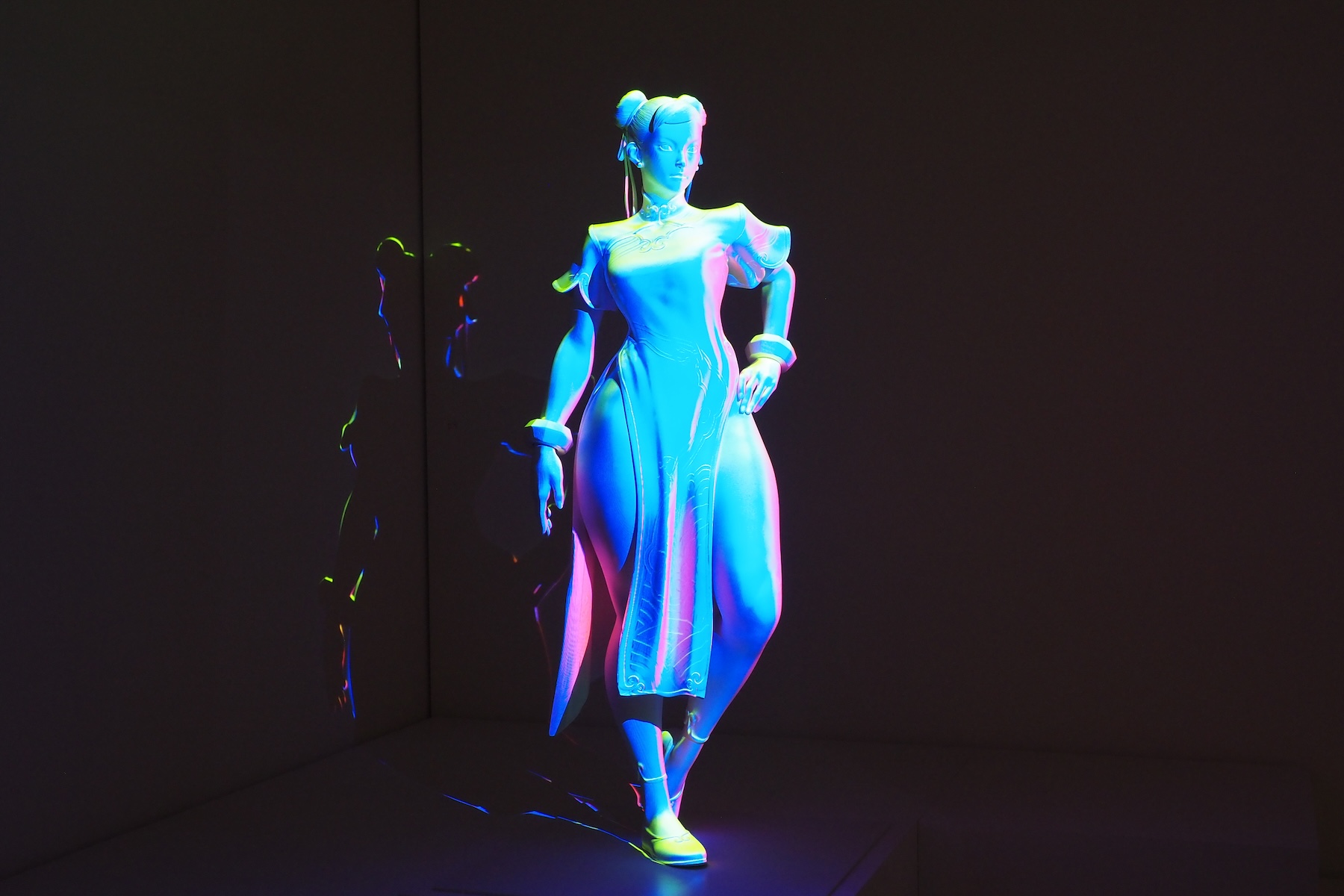 3Dモデルが出来上がっていく過程が映し出される