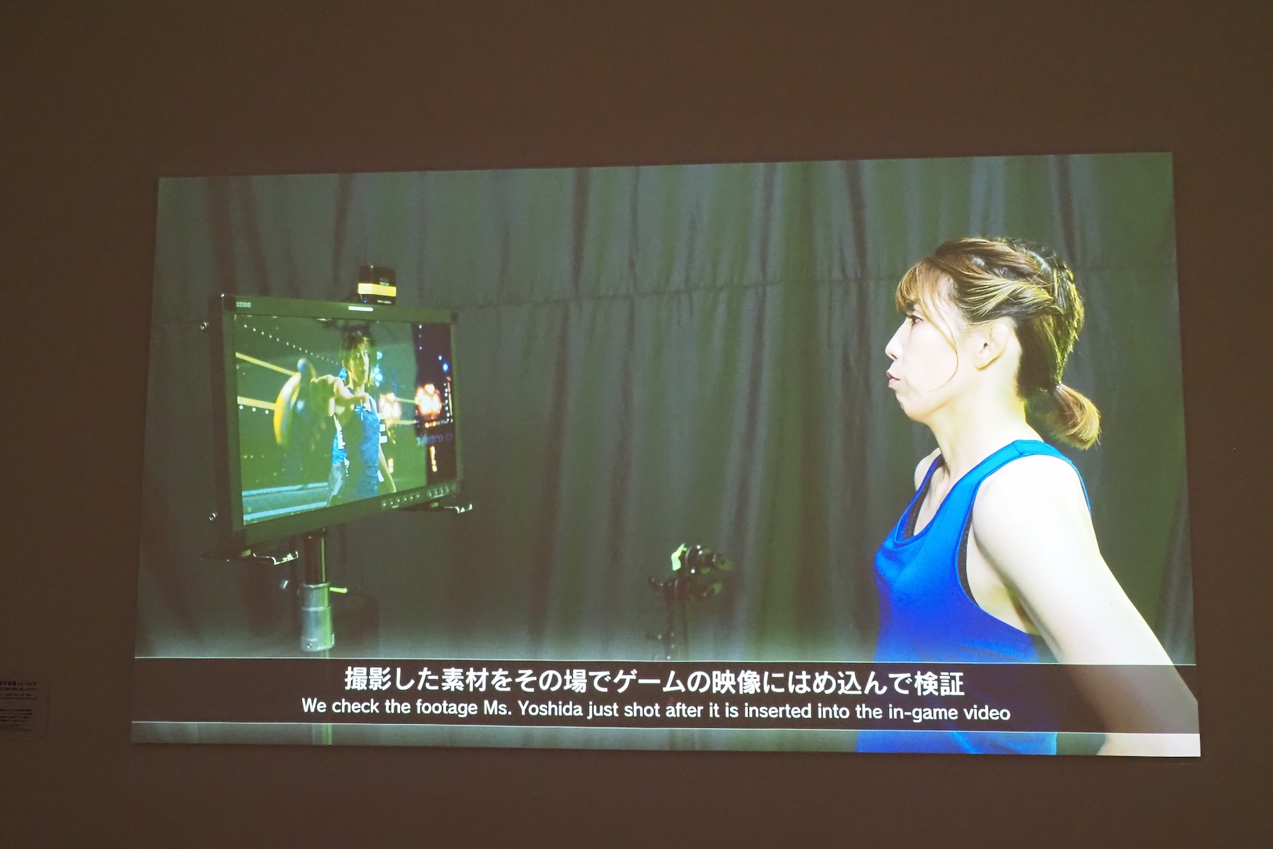 「吉田沙保里vs.リュウ」の舞台裏が見られる「BONUS STAGE」その1