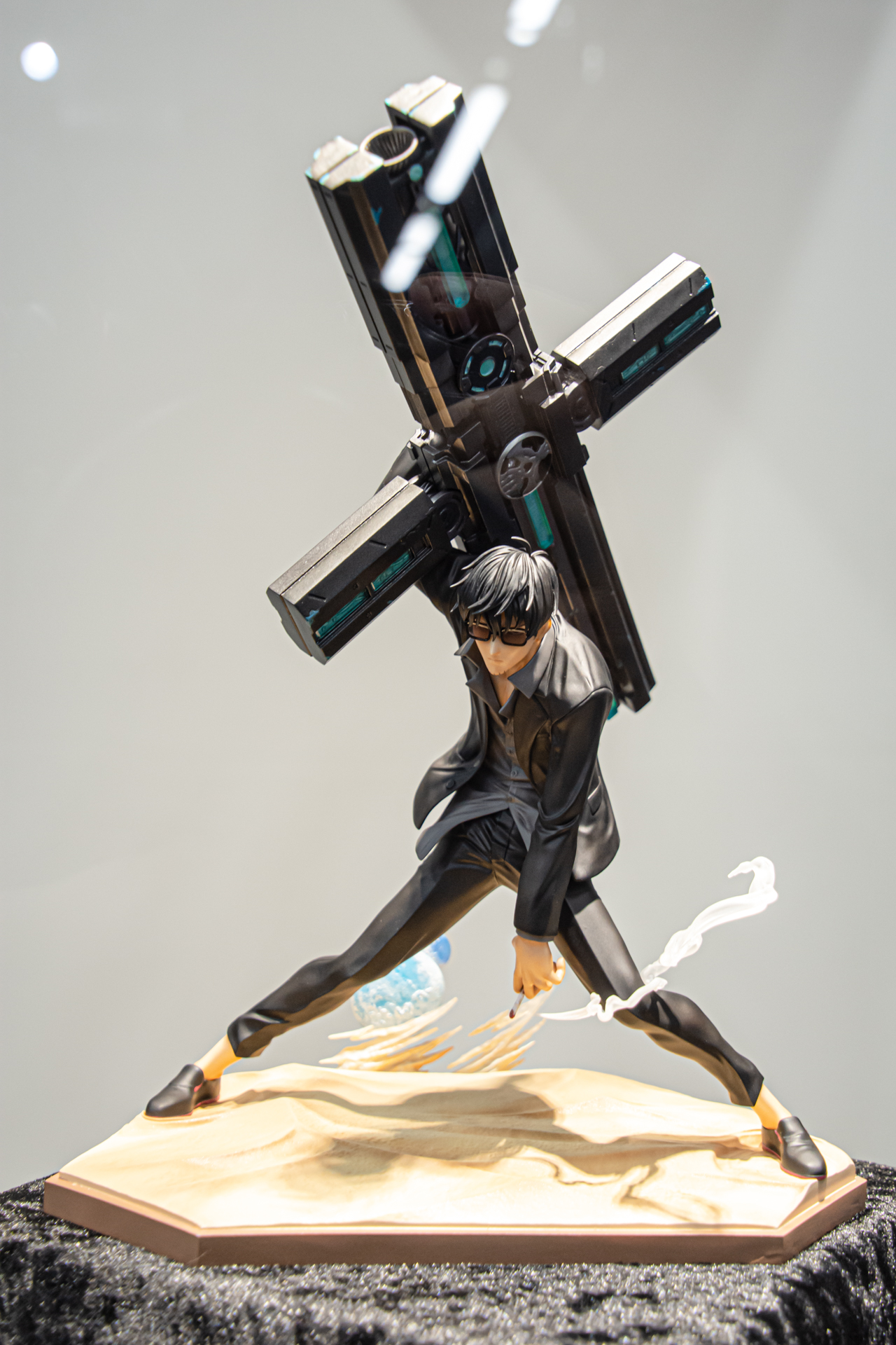 コトブキヤの新作フィギュア「ニコラス・D・ウルフウッド」の彩色見本も展示されていた