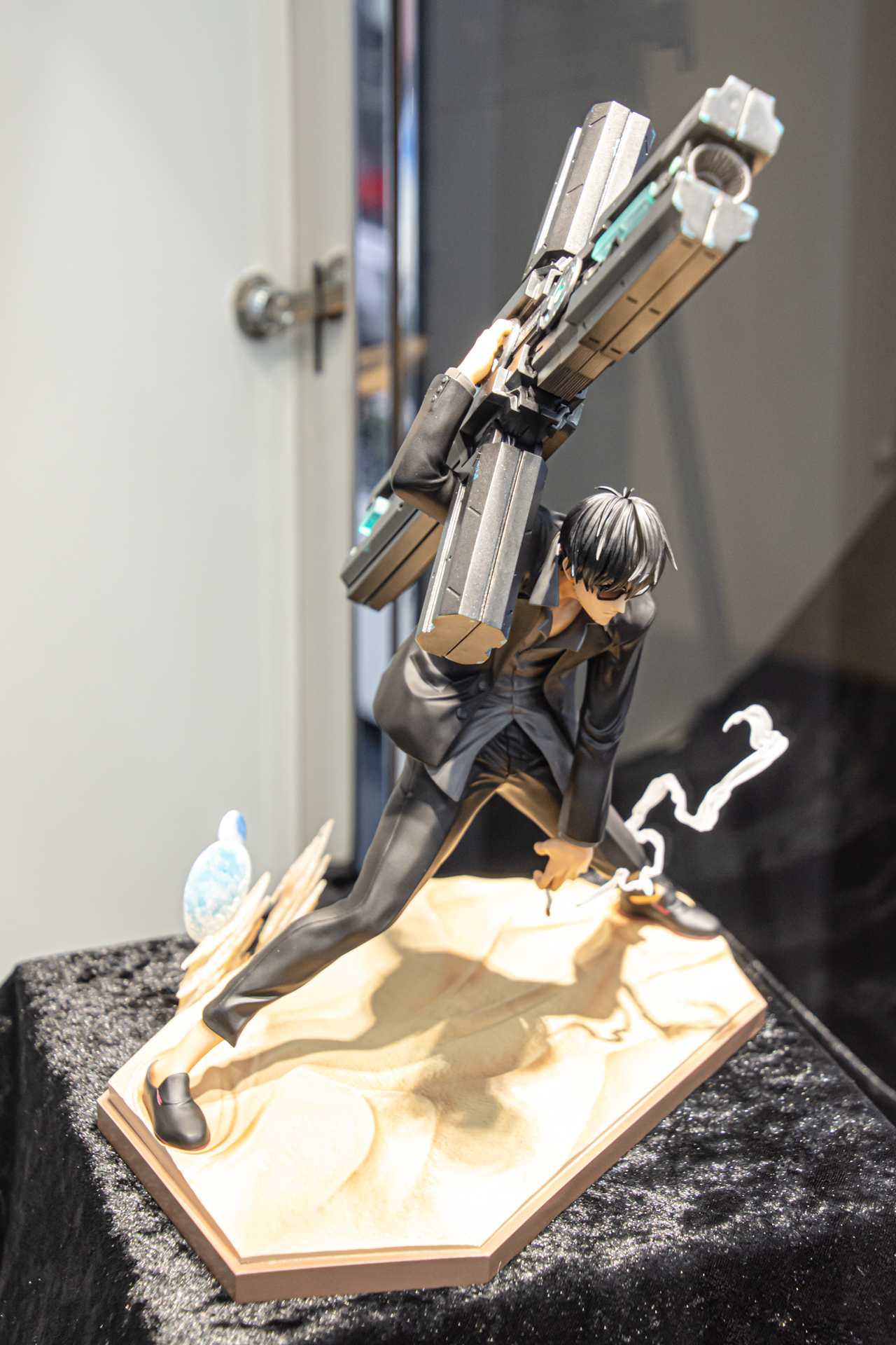 コトブキヤの新作フィギュア「ニコラス・D・ウルフウッド」の彩色見本も展示されていた