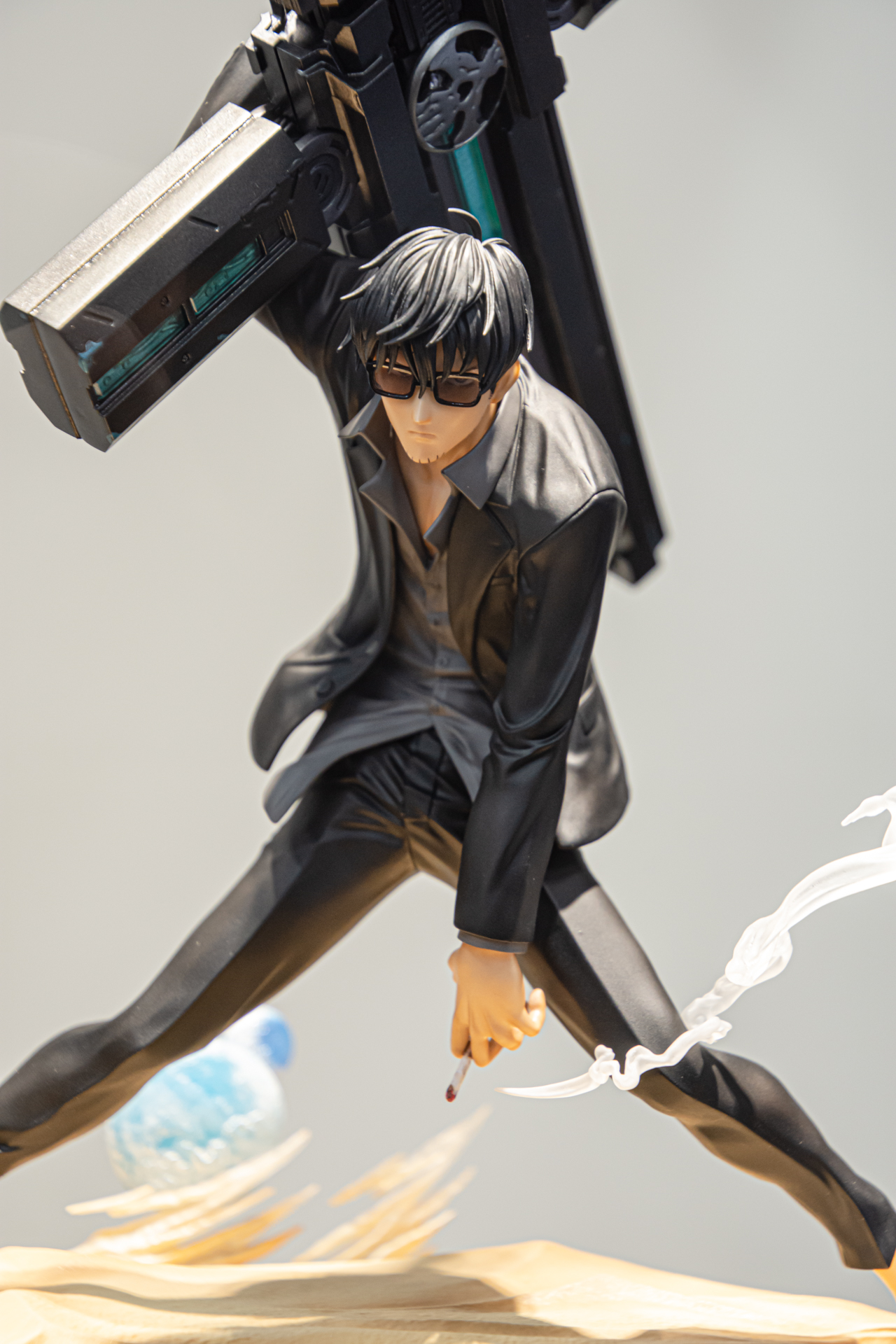 コトブキヤの新作フィギュア「ニコラス・D・ウルフウッド」の彩色見本も展示されていた