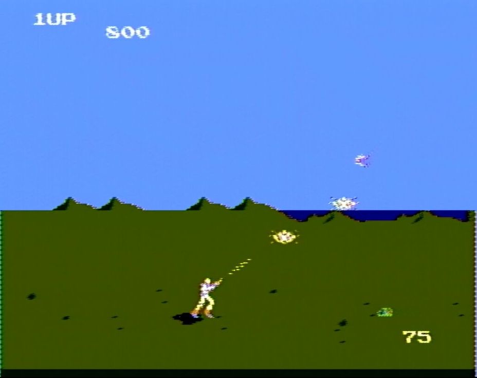 筆者が最初に感動した画面。スピードに乗ったイクスペルが平原から海上に向け、飛行形態で飛び出す姿がとにかくカッコよかった