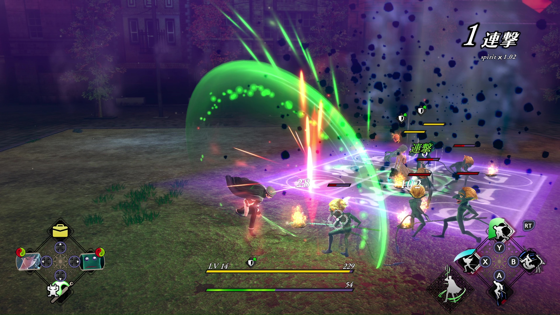 斬撃や体術など、多彩なアクションを繰り出す