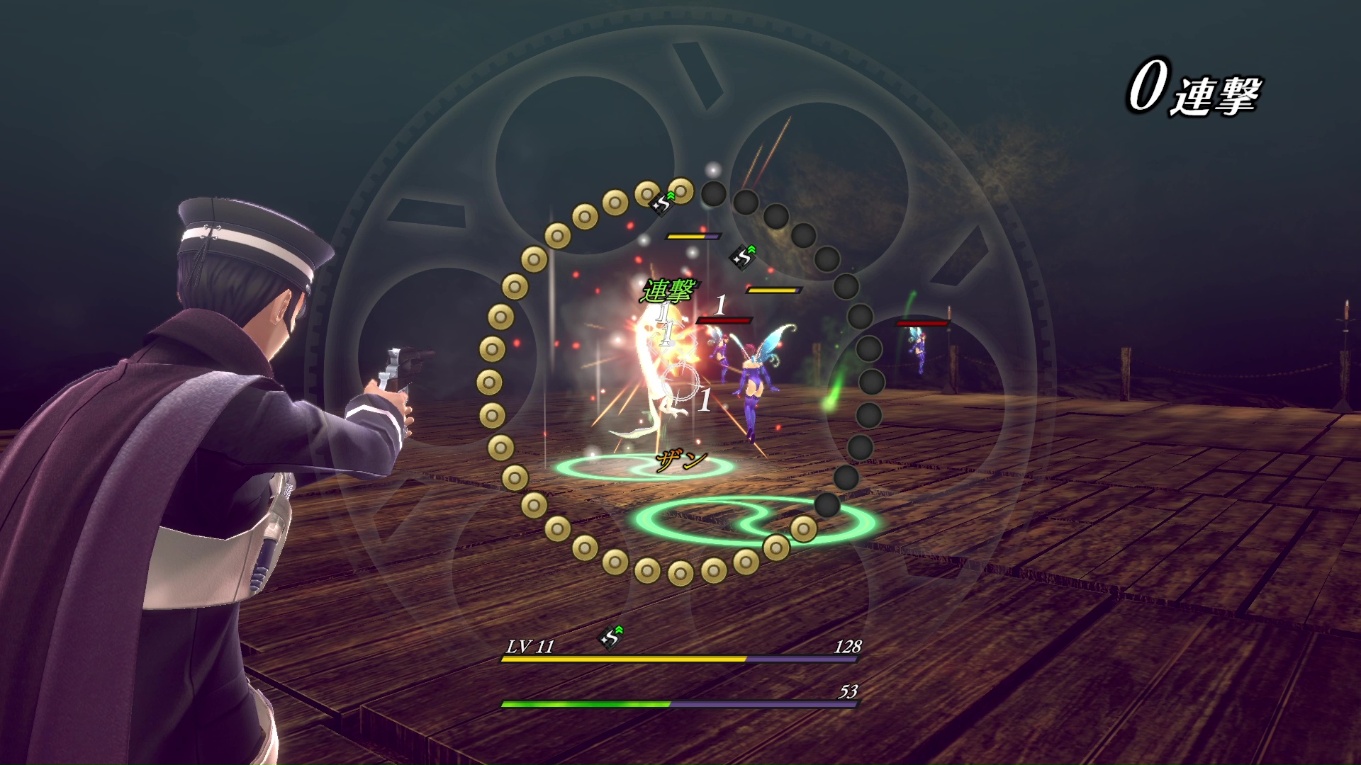 拳銃による射撃攻撃は、銃を構えて敵をエイムして撃つという現代的な仕様に変化している