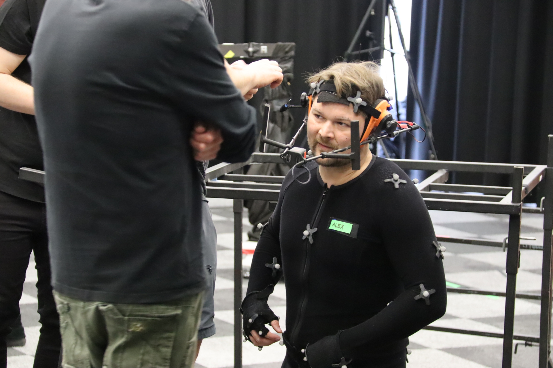 モーションキャプチャーの撮影が行なわれていた