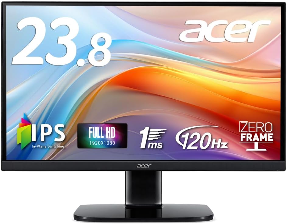 Acer 23.8インチフルHDゲーミングモニター「KA242YG0bi」
