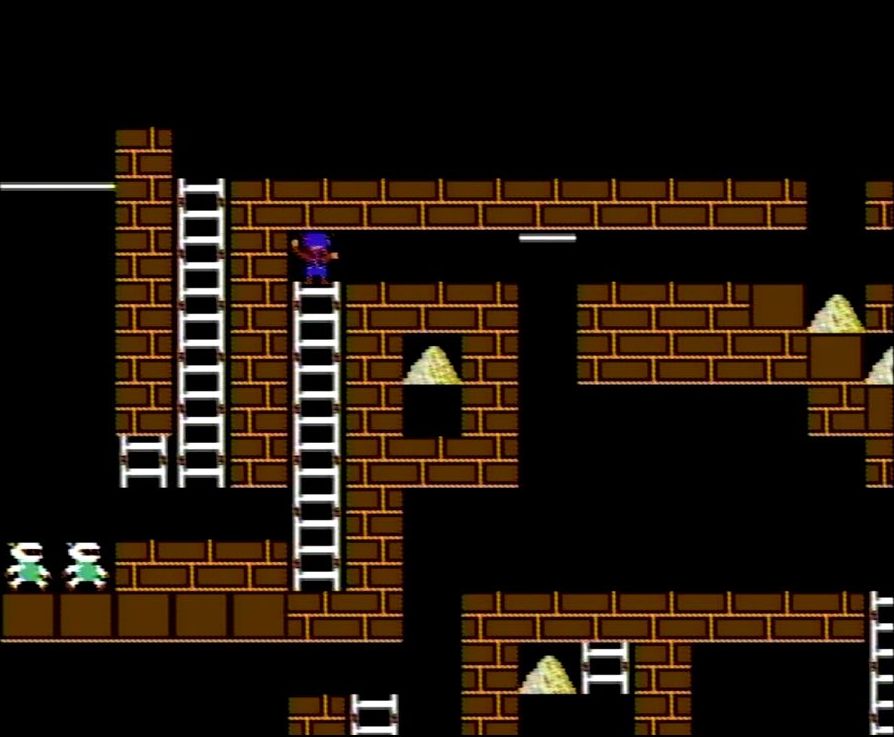 初めに上部2ブロック分のレンガを掘る