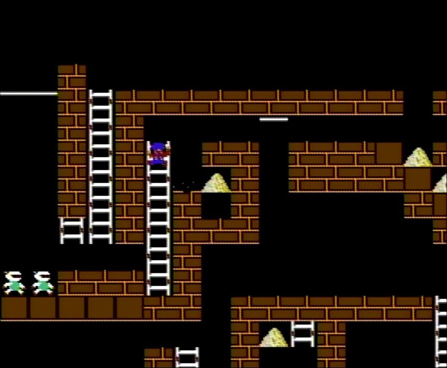 初めに上部2ブロック分のレンガを掘る