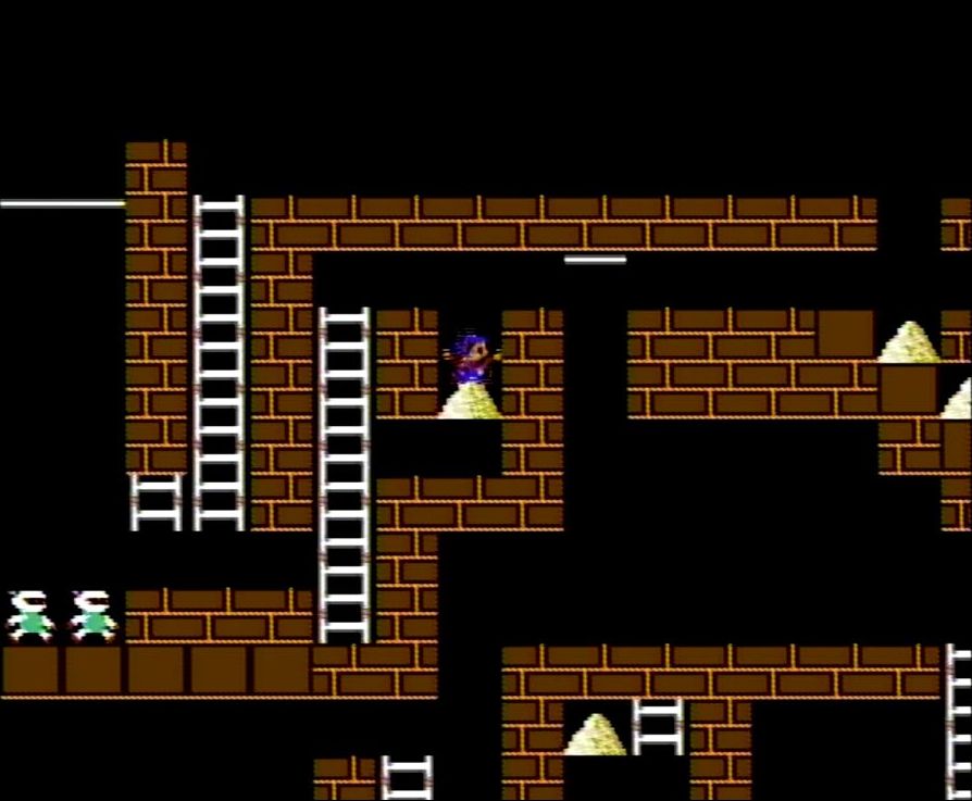 逃げ道となる下部のレンガが復元する前に、金塊を回収して脱出できれば成功