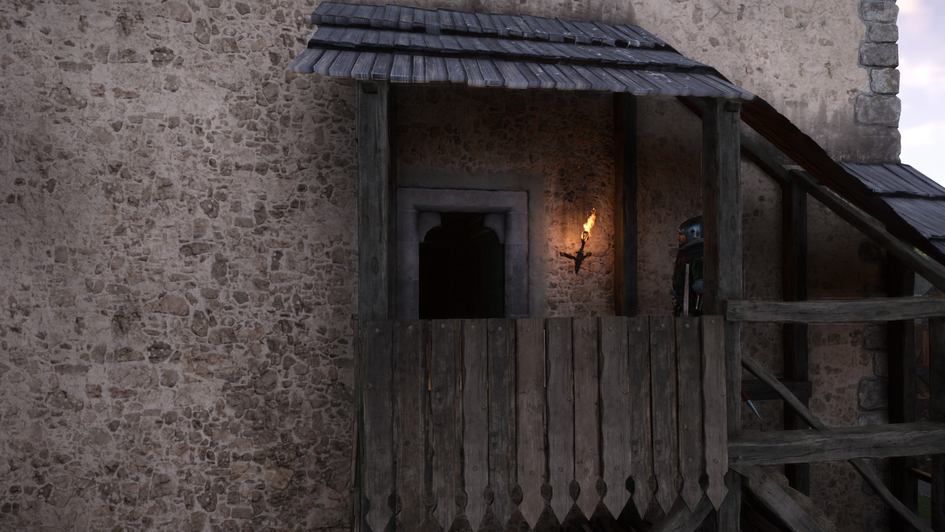 「KCD2」マレショフ砦での同じような木の階段