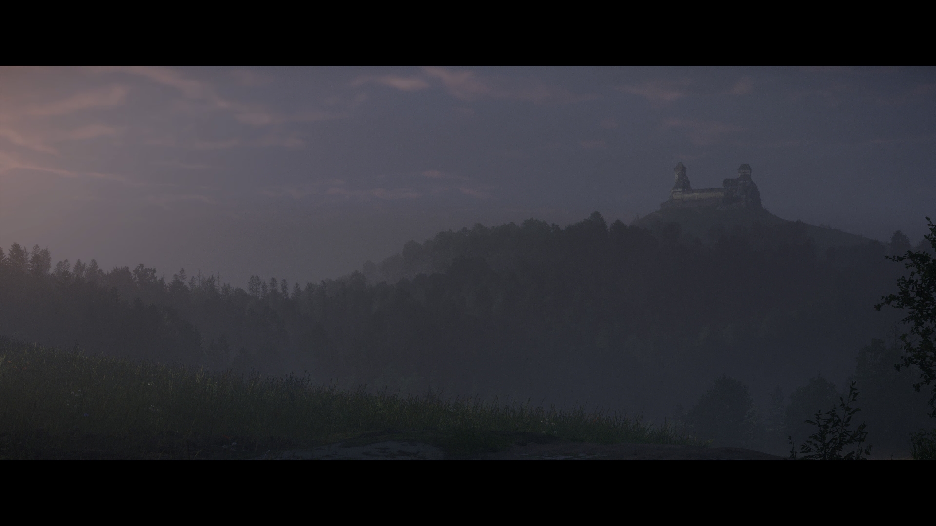 「KCD2」でのトロスキー城。今もそうだが、当時であればかなりの存在感と威圧感があったことだろう