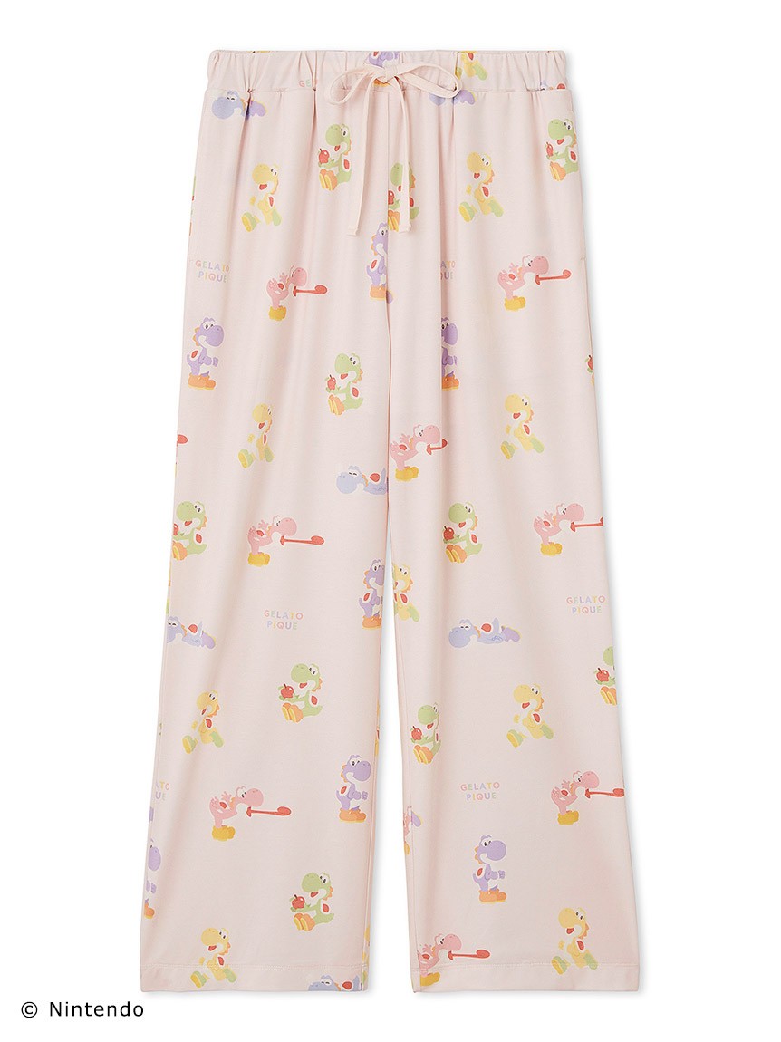 【スーパーマリオ】【レディース】キノピオ＆ヨッシーロングパンツ 7,480円 ＜カラー：PNK＞＜サイズ：フリー＞