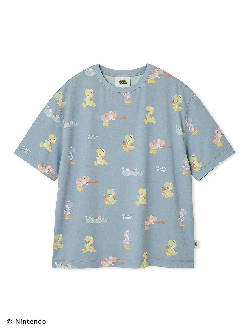 【スーパーマリオ】【メンズ】 キノピオ＆ヨッシーTシャツ 5,940円 ＜カラー：NVY＞＜サイズ：M、L＞