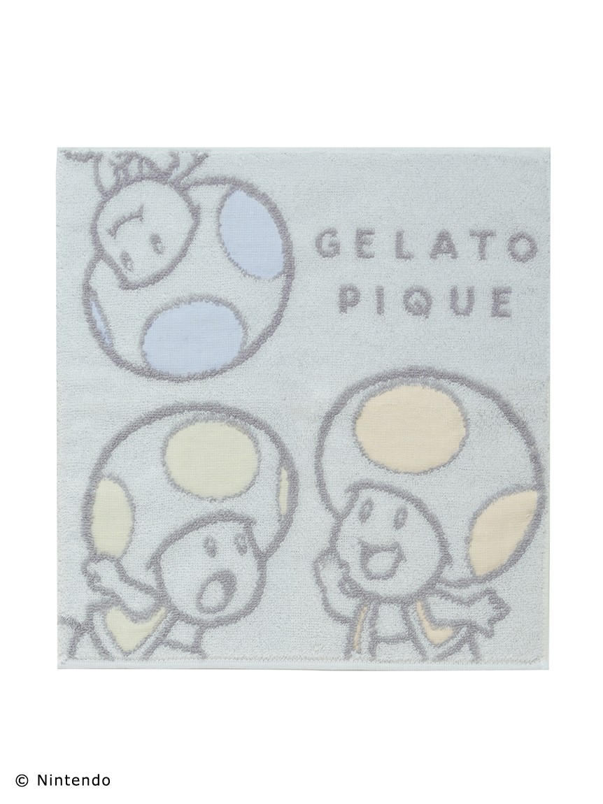 【スーパーマリオ】キノピオ＆ヨッシーハンドタオル 1,540円 ＜カラー：BLU＞＜サイズ：フリー＞