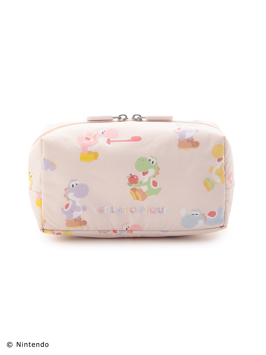 【スーパーマリオ】キノピオ＆ヨッシー総柄ポーチ 4,950円 ＜カラー：PNK＞＜サイズ：フリー＞
