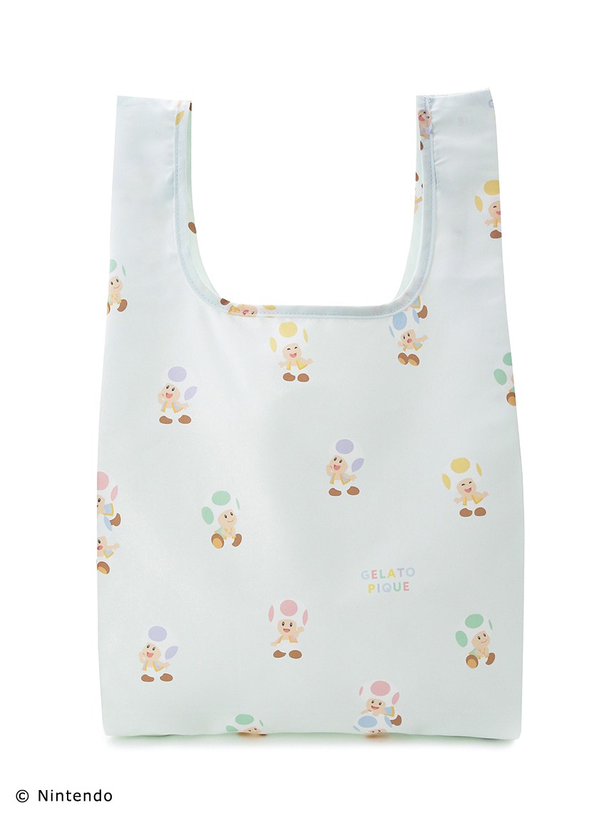 【スーパーマリオ】キノピオ＆ヨッシー総柄コンビニエコバッグ 3,960円 ＜カラー：BLU＞＜サイズ：フリー＞